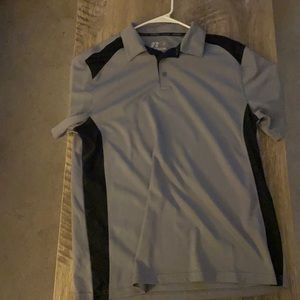Gray polo Russell brand - EUC